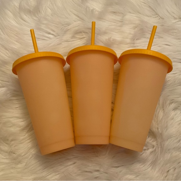 Orange Color Changing Cups - New - Bundle of 3 - Picture 7 of 9